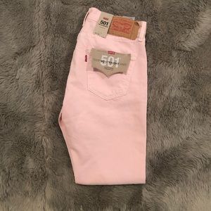 NWT 501 ‘93 pink jeans.